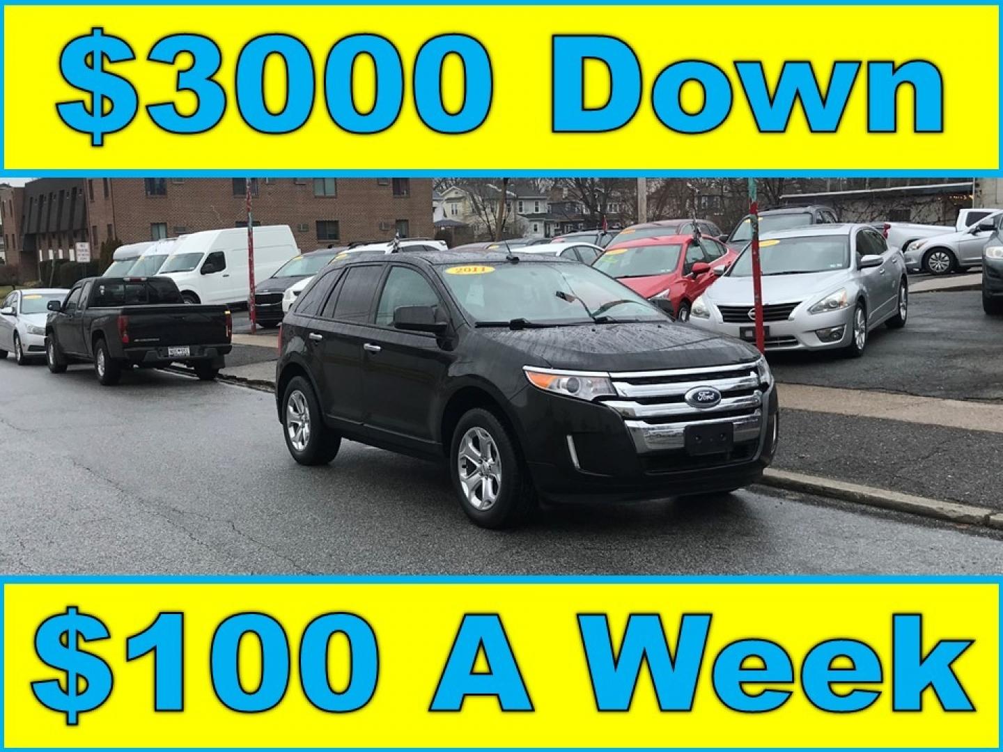 2011 Black /Cream Ford Edge SEL (2FMDK3JCXBB) with an 3.5 V6 engine, Automatic transmission, located at 577 Chester Pike, Prospect Park, PA, 19076, (610) 237-1015, 39.886154, -75.302338 - Photo#0